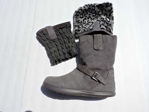 Tony Little Cheeks Fit Body Grey Suede Boots Interchangable Body Boots Size 9 M