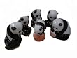 Chinese porcelain panda bears - 6 piece set, hand painted
