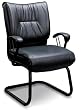 Black Leather Guest Chair By Coaster Furniture