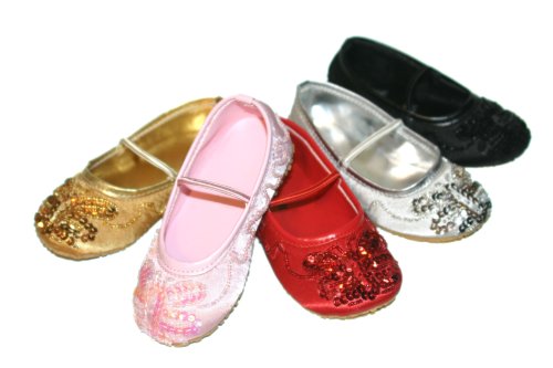 Toddler Girls Sequin Beaded Butterfly Mary Janes Shoes