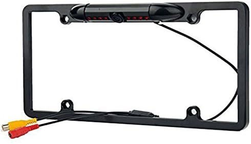 Kommii Waterproof High Sensitive Color CMOS Universal Car Rear View Backup Camera with 170° Viewing Angle and 8 IR LED Night Vision,US License Plate Frame CMOS (1- Backup Camera)