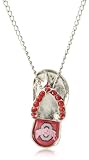 NCAA Ohio State Buckeyes Crystal Flip Flop Necklace