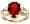 14K Yellow Gold Open-Sided Pear Gemstone and Diamond Ring-Garnet, size5