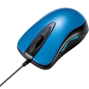 【クリックで詳細表示】ELECOM USBマウス M9シリーズ 光学式 5ボタン Mサイズ ブルー M-M9URBU