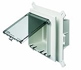 Arlington DBVS2C-1 Outdoor Electrical Box with Weatherproof Cover for Vinyl-Siding, Clear, Vertical