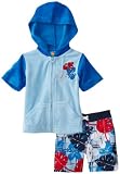 Baby Bunz Boys Infant Bamboo Terry Cover-Up With Swimtrunk