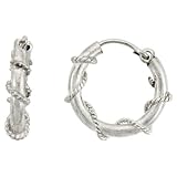 Sterling Silver Tiny Hoop Earrings, 1/8 (3mm)