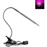 Snkey(TM) Grow Light, LED Clip Lamp, 5W 3-Level Dimmable Light for Plants, Indoor Red Light with US Adapter, 57 Inch Cable (Black)