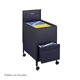 Locking Mobile Tub File 28h Black