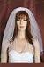 2 Tier Diamond White Elbow Length Pencil Edge Scattered Rhinestone Bridal Veil