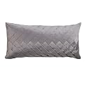 Fieldcrest Luxury Button Decorative Pillow - Silver