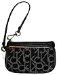 Calvin Klein Wristlet Signature Logo Print Black/White Signature