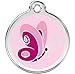 Red Dingo Personalized Pink Butterfly Pet ID Dog Tag (Medium)