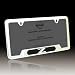 Nissan 370Z Logo Brushed Stainless Steel License Frame