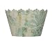 Mayan Emerald Jade Green Vine Cupcake Wrapper - Set of 12 - Vintage Print for Designer Cup Cake Display