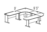 Bush Advantage Light Oak Configuration 38 - Layout for 9' by 10' Workspace