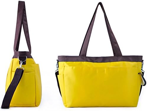 Super Diaper Fashion Waterproof Diaper Bags Large Baby Bags for Baby Nursery Bottle Bags (Yellow)