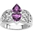14K White Gold Amethyst Ring