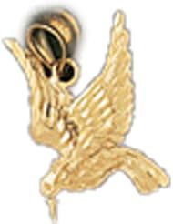 Dazzlers Solid 14k Gold Bird Charm Pendant Available in three colors from jewelsberry (weights: 2.5 grams only)
