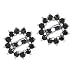 14k White Gold Black Diamond Earring Jackets (1 cttw)