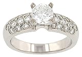 Pave Diamond Engagement Ring. 58ttw ( CZ ctr ) - B0001AZGM6