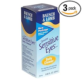 Bausch & Lomb Sensitive Eyes Daily Cleaner, 1-Ounce Bottles (Pack of 3)