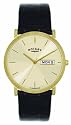 Rotary GS02624/03/DD Gents Gold PVD Stainless Steel Watch with Leather Strap
