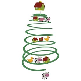 Wooden SpiralFarm Mobile- Bigjigs Toys