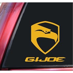 G.I. Joe / GI Joe Movie Logo With Text Vinyl Decal Sticker - Mustard
