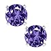 1.00 Ct Purple Amethyst Sterling Silver Stud title=