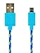 UNISAME [Pack of 3Pcs] 10Ft 3Meter Rugged Nylon Braided Micro USB Cable Charging & Sync Data Cable Charger Cord for Samsung Galaxy S6 S6 Edge S4 S3 S2 Note 2/3/4 Mega, Galaxy Tab, Galaxy A3 A5 A7 E7, HTC One, Nexus 3/4/5/6/7/9/10, LG G3 G4, Moto G X, Nokia Lumia and Many More Android Devices (Blue/ Purple/ Hot Pink)