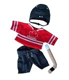 "Canada Hockey" w/Helmet & Stick Outfit Teddy Bear Clothes Fits Most 14" - 18" Build-A-Bear, Vermont Teddy Bears, and Make Your Own Stuffed Animals