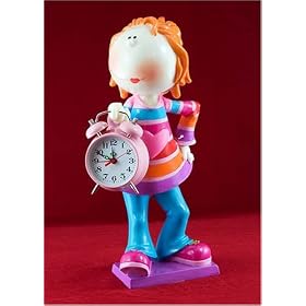 Koolitz Trendy Chick Girl Statue (Hanger) with Keywound Alarm Clock - Great for Kids