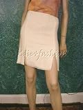 $875 New DONNA KARAN Cream Tweed Weaved Linen Skirt 8