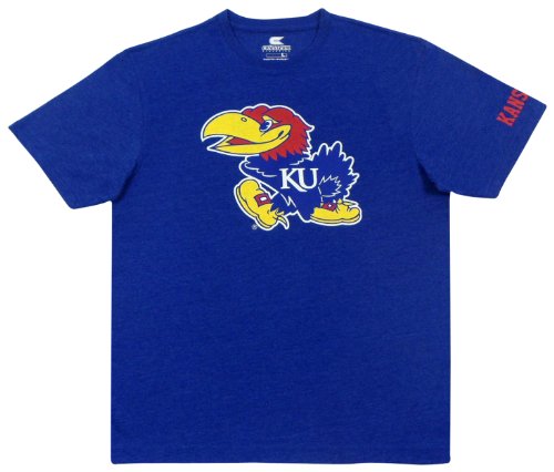 NCAA Men's Kansas Jayhawks Program Short Sleeve Tee Shirt, Royal, Small