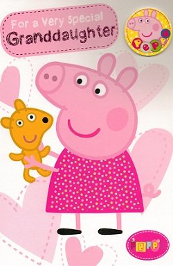 Peppa Pig Granddaughter Birthday Card
