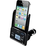 iLuv i707BLK Automobile FM Transmitter for your iPhone or iPod - Car Kit - Retail Packaging - Black