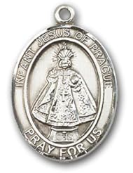 Sterling Silver Infant of Prague Medal