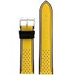Watch Band Sport Design Yellow Black Genuine Leather 22 millimeter Tech Swiss