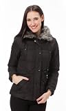Dollhouse 6oz Puffer 3/4 Legnth Jacket with Detachable Hood and Faux Fur Collar