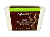 OrganicGOLD Organic Virgin Coconut Oil Soap & Body Scrub with Real Moringa Leaves is the Best Natural Exfoliant & Cleanser for Face & Body, Handmade