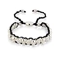 Skulls Link Friendship Bracelet Black