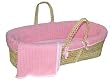 Tadpoles 5 Pc. Cable Knit Moses Basket Set- Pink
