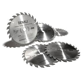 Denali 7 1 4-Inch 24T Professional Saw Blades, 5-Pack by Denali
