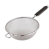 IMAGE OF 6-1/4 Inch Round Stainless Steel Strainer With Abs Handle