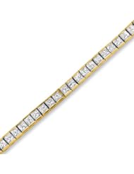 14k Yellow Gold Princess-cut Diamond Tennis Bracelet (6 cttw, H-I, I1)
