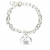 NCAA Kansas Jayhawks Heart-Charm Bracelet