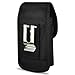 Heavy Duty Rugged Nylon Canvas Protective Case PH02 Pouch with Metal Belt Clip for iPhone 4G/4S - Black