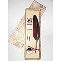 Kalligraphie - Geschenk - Set mit echter G�nsefeder in bordeaux
