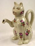 Cat Teapot with Roses